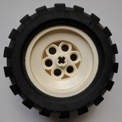 Lego Technic Wheel/Tire Assembly -2996c01- White 8829