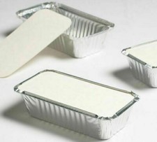 Silver Aluminium Foil Containers & Lids 100 Size 6a Tray Takeaway MP