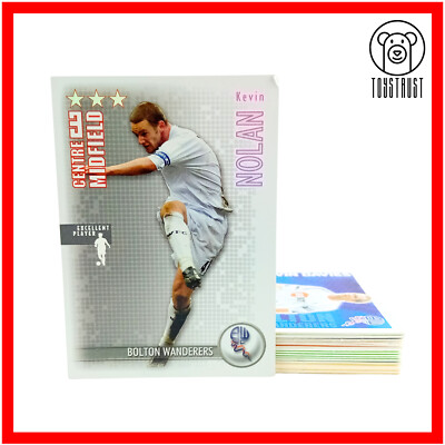 33x Bolton Wanderers Fußball Karten Lot gemischte Marken & Jahre Karten Konvolut N20