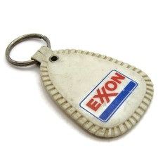 ExxonMobil Natural Gas Keychain Vintage Advertising Promo Logo Plastic Key Ring