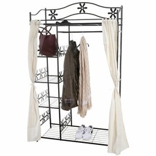 Metall-Garderobe Genf, Garderobenst&auml;nder Kleiderschrank Metallregal 172x100x43cm
