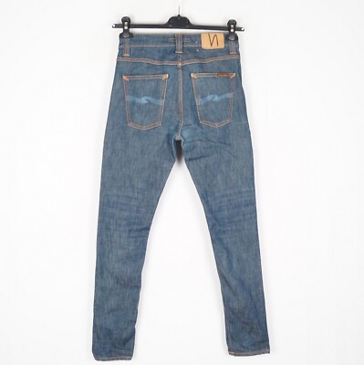 NUDIE Jeans LEAN DEAN DRY IRON Women Jeans Size W27 L30 Slim Blue 