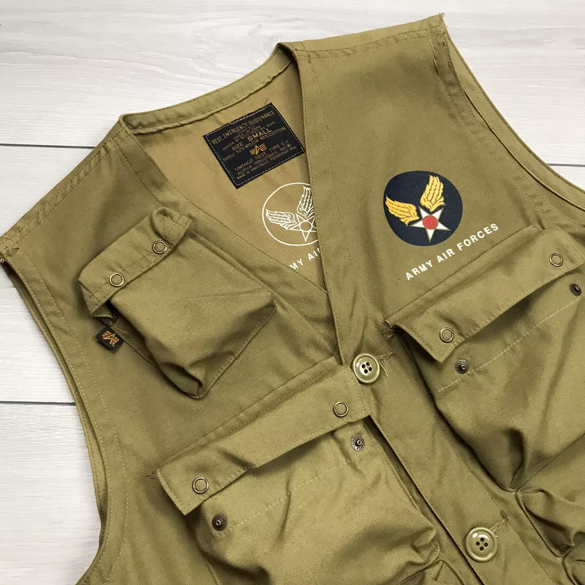 Vintage Type C1 Alpha Industries US Army Air Forces WW2 Vest