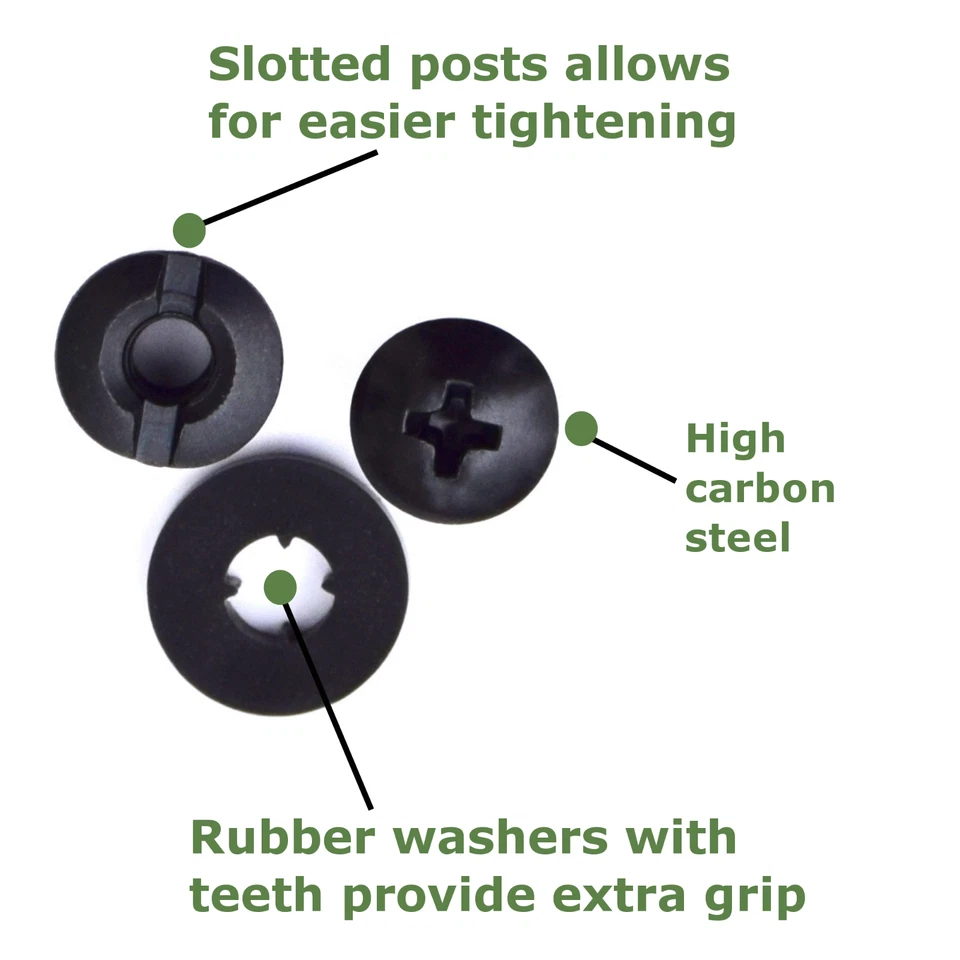 Black Chicago Screws, 144 Pcs - 1/4" & 3/8 for DIY Kydex & Leather Gun Holsters - Image 3 of 4