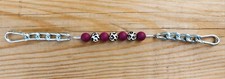 BRAND NEW Wine  Leopard Beaded Curb Strap by ALW Equine