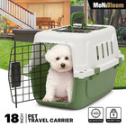 18 Inch Pet Travel Carrier Plastic Durable Dog Cat Transporter Cage Up to 10 lbs