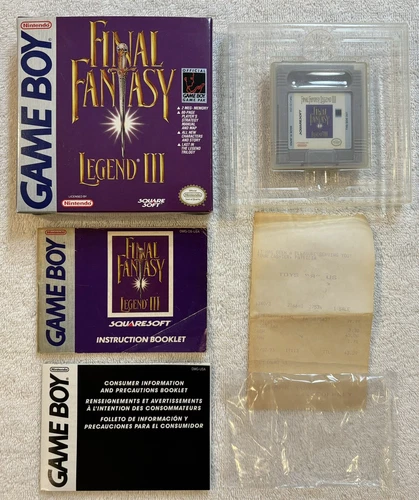 FINAL FANTASY LEGEND 3 Nintendo Game Boy w/ Box Instructions Tested Works 1993