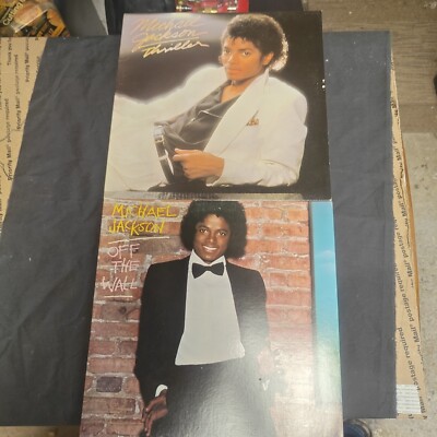 Michael Jackson Off The Wall & Thriller Vinyl Records LP Album 1979/1982