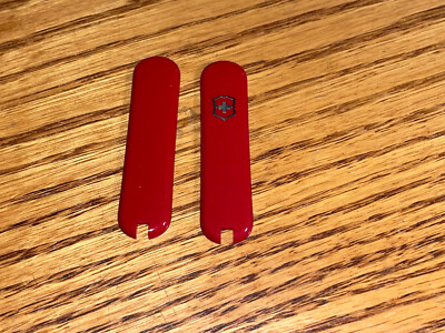 New Victorinox 58mm  RED HANDLES - SCALE 2 Piece KIT for CLASSIC-RAMBLER