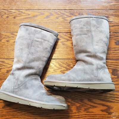 Ugg grey tall classic boots sz 6 Tall Grey Uggs for sale - eBay main image 4