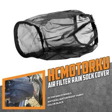 Sucker Air Filter Cleaner Cylinder Rain Sock Cover Dustproof Fit For Harley
