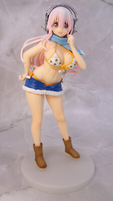 Super Sonico Figure Winter Ver Bikini Blue Scarf Version Taito