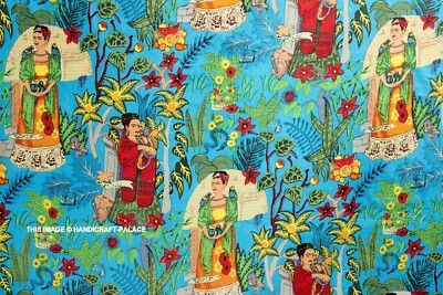 By Yard Indian Block Print Fabric 100% Cotton Natural Dyed Fabric