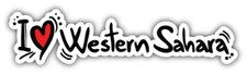 I Love Western Sahara Travel Slogan Car Bumper Sticker Decal