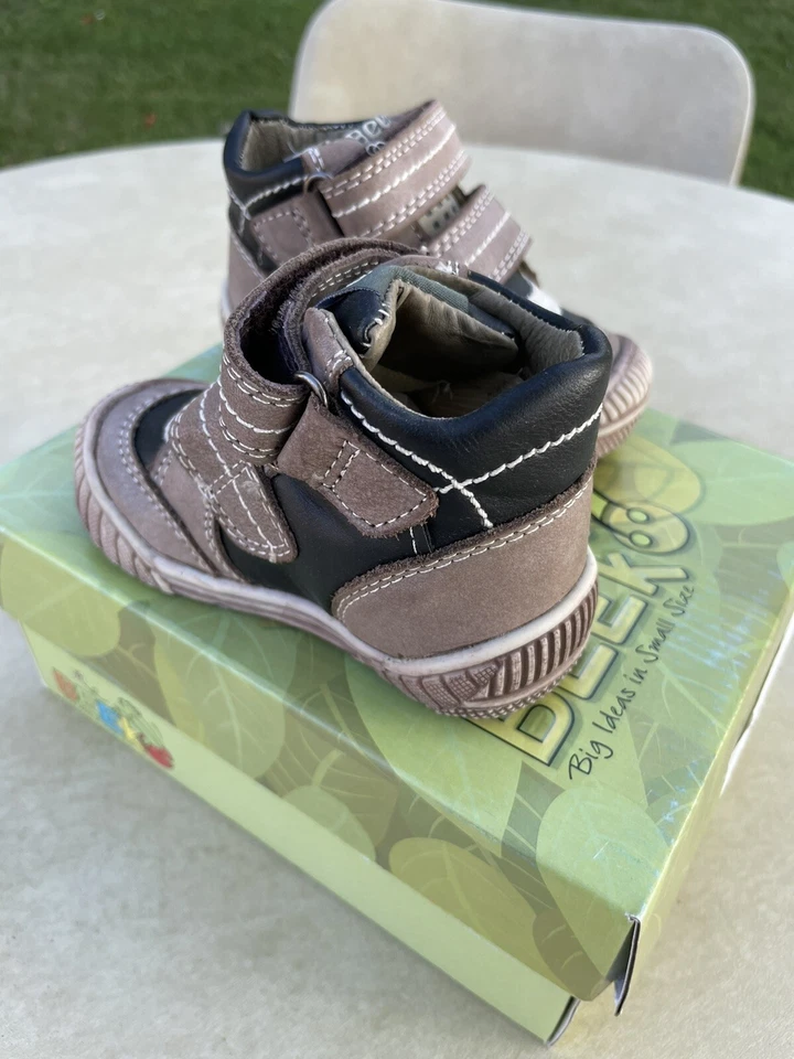 学步儿童鞋靴,尺寸 4.5 皮革棕色 — 第 2/4 张图片