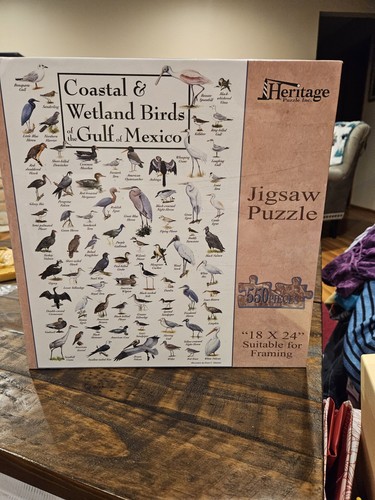 Heritage Puzzle Coastal & Wetland Birds Gulf Of Mexico New/Unopened 550 ...
