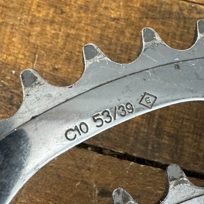 Pédalier Campagnolo Centaur 10v – 175 Mm – Double Plateau – Italien – Vintage