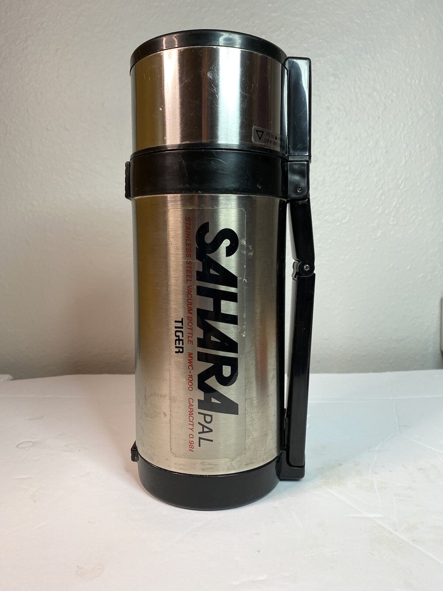 Vintage Tiger Sahara Pal Stainless Steel Vacuum Bottle MWC-1000 Capacity 
