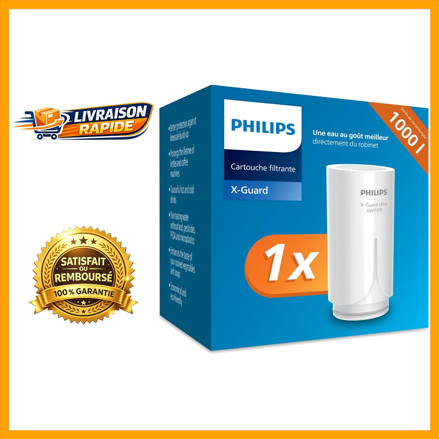 Cartouche filtrante Philips OnTap /10 microfiltration robinet cuisine