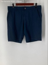 Short chino de golf homme Lululemon bleu marine plates devant poches plaquées taille M