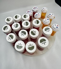 21 Empty Prescription Pill Bottles Mixed Lot Rx Vials Craft Storage