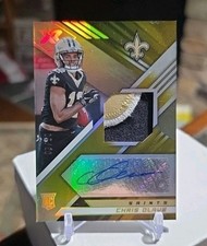 2022 Panini Xr Nfl Chris Olave Rookie 3 Color Jersey Relic Gold Auto D 610