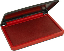 Premium Red Stamp Pad - 2" by 4" - Quality Felt Pad