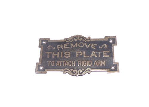 VICTOR DISC PHONOGRAPH ORIGINAL REMOVE THIS PLATE TO ATTACH  RIGID ARM PLATE