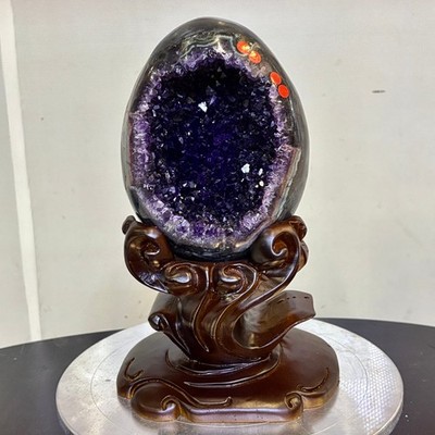 9.47LB  Natural amethyst Dinosaur egg Quartz Crystal specimen healing