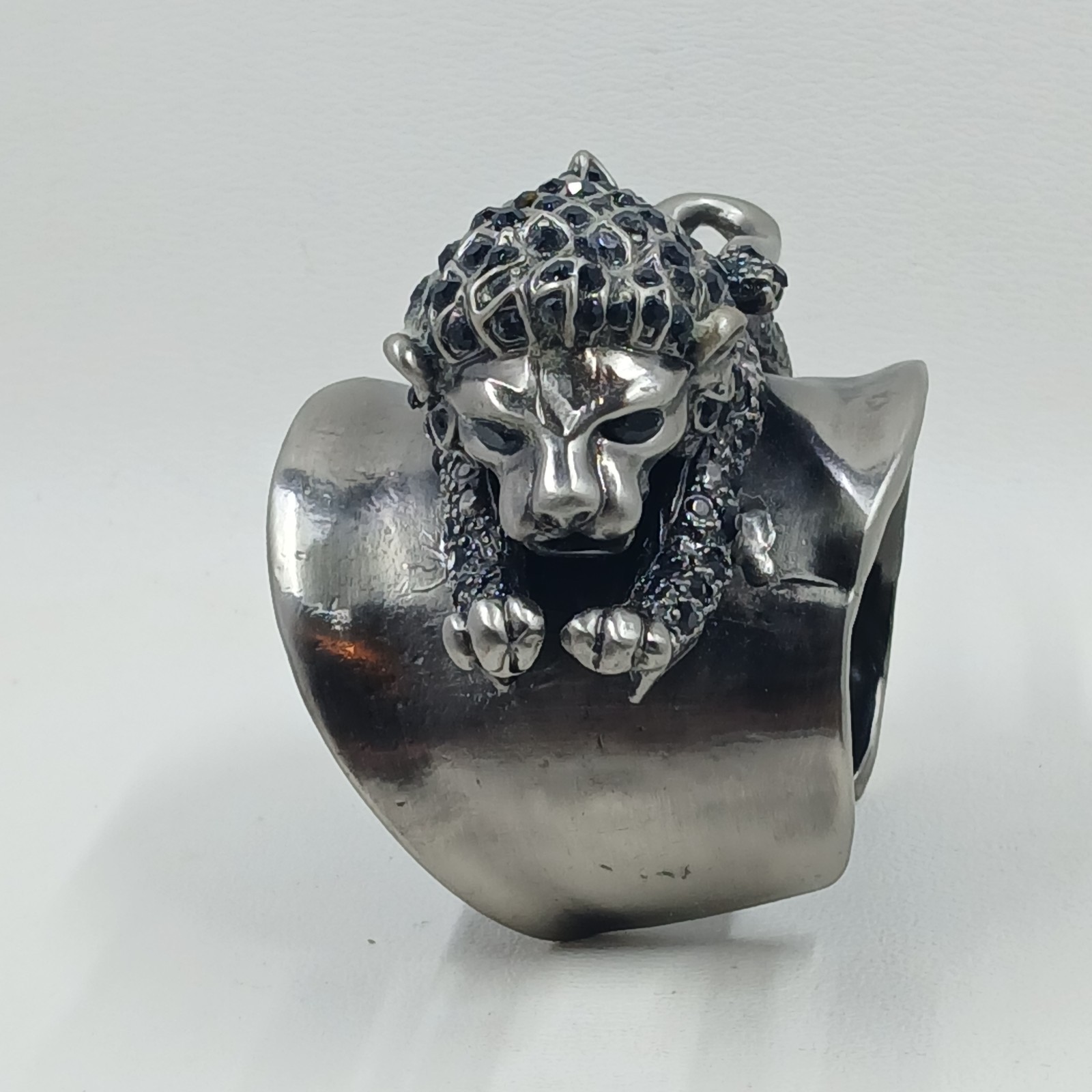 Statement Lion Cuff Bracelet Black Rhinestones He… - image 3