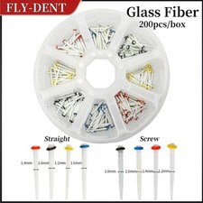 Dental Glass Fiber Post Straight Screw Root Canal Tooth Restoratives Posts