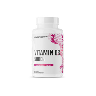 Nutristat Vitamin D3 5000 IU Wellness Supplements - 90 Softgel Capsules