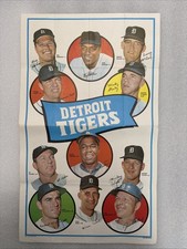 1969 TOPPS BASEBALL TEAM POSTER  #1 OF 24  DETROIT TIGERS