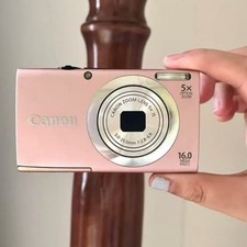 Canon PowerShot A2400 IS 16MP Digital Camera 5xOptical Zoom 28mm Wide-Angle Pink
