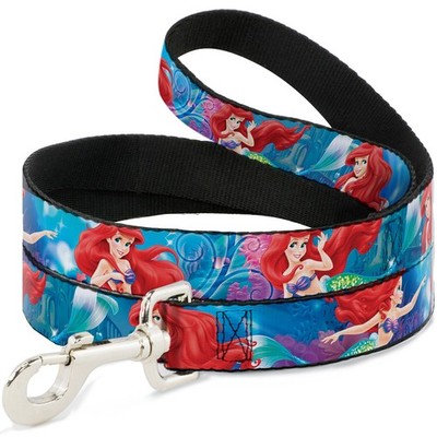 Dog Leash 6-FEET Ariel Vivid Underwater Sparkle Poses/Castle (US IMPORT)