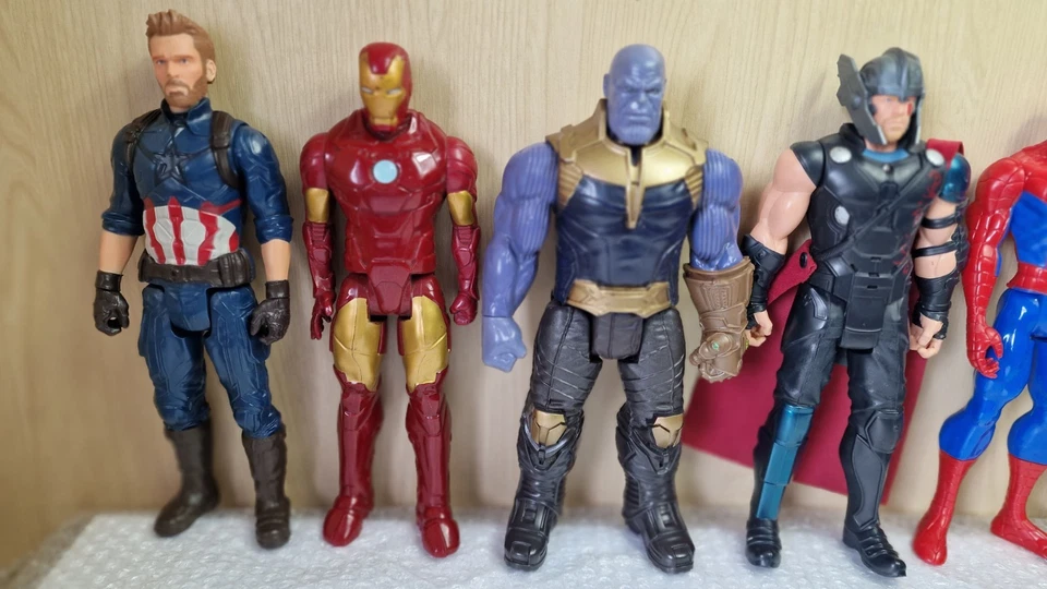 6 X Marvel Figures 12" Spiderman Thor Thanos Iron Man Captain America Titan Hero — 第 2/4 张图片