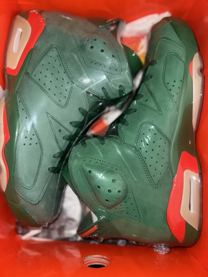 Talla 10.5 - Air Jordan 6 Retro NRG Gamuza Verde Gatorade Foto 2 de 2