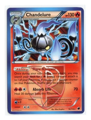 Chandelure 16/116 (BW Plasma Freeze) Rare Normal Deck Exclusives Pokemon LP