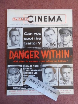JAMES CAGNEY, DIANA DORS in DAILY CINEMA (1959) UK trade mag