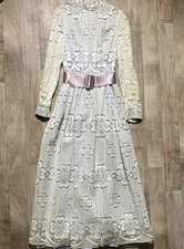 California Calliope Lace Wedding Bridal 1940s Gown Midi