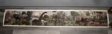 Large 9' AGE of REPTILES / DINOSAUR Mural Rudolph ZALLINGER Springbok Vtg 1966