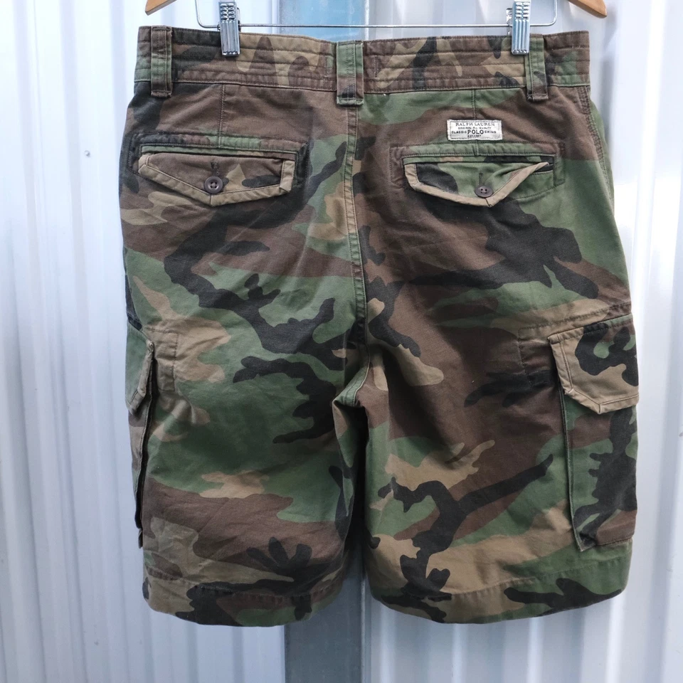 Pantalones cortos cargo Polo Ralph Lauren camuflados para hombre talla 32 Foto 2 de 4