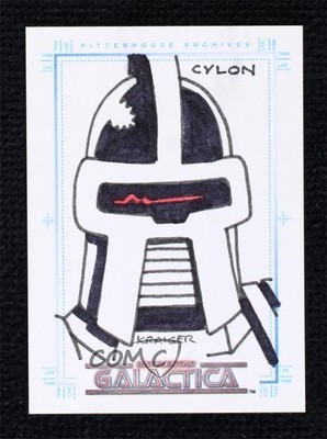 2004 The Complete Battlestar Galactica 1/1 Michael Kraiger Auto Sketch 18hi