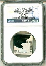 2017 S$3 Canada Maple Leaf Quartet Lower Right Reverse PF First Release NGC PF70