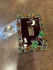 Dekoracyjna emaliowana płyta przełącznika ważki pojedyncza emaliowana klejnot