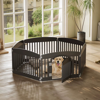 Plastic Dog Playpen 6 Panel 24IN Expandable Durable Pet Fence for Medium Dogs In