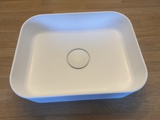 Matt White Rectangular Counter top Basin (W)45cmX35cm