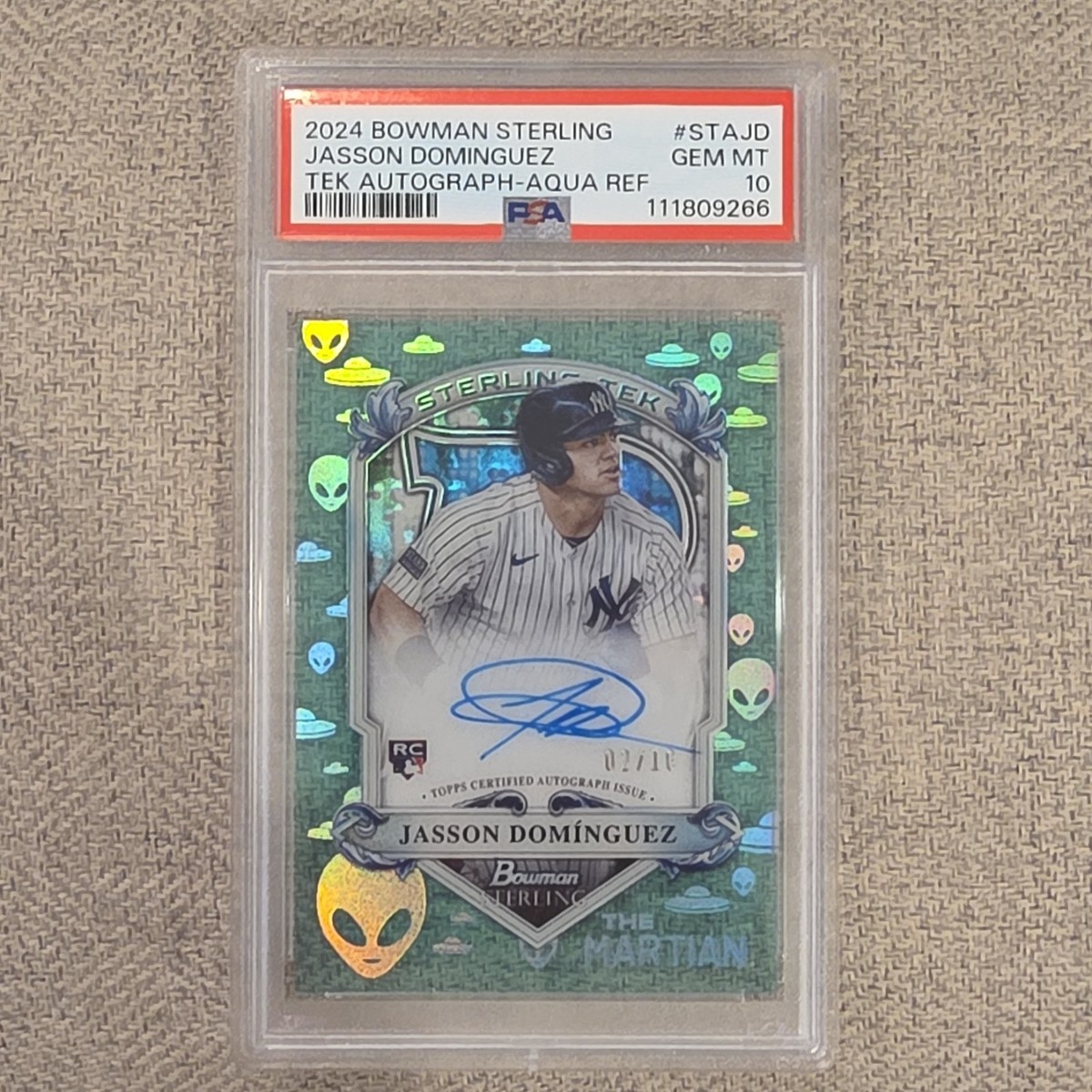 ? 2024 Bowman Sterling Jasson Dominguez Tek Auto Aqua Refractor 