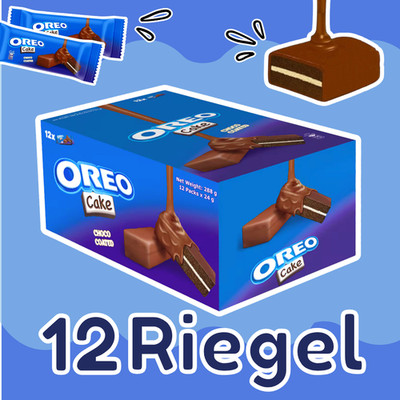 Oreo Choco Coated Soft Cake   12 x 24g | Weicher Kakaokuchen mit Vanillefüllung