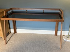 John Lewis Gazelle Desk - Walnut And Glass